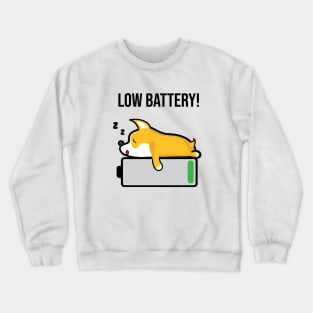 Pembroke Welsh Corgi Sleeping Low Battery Crewneck Sweatshirt